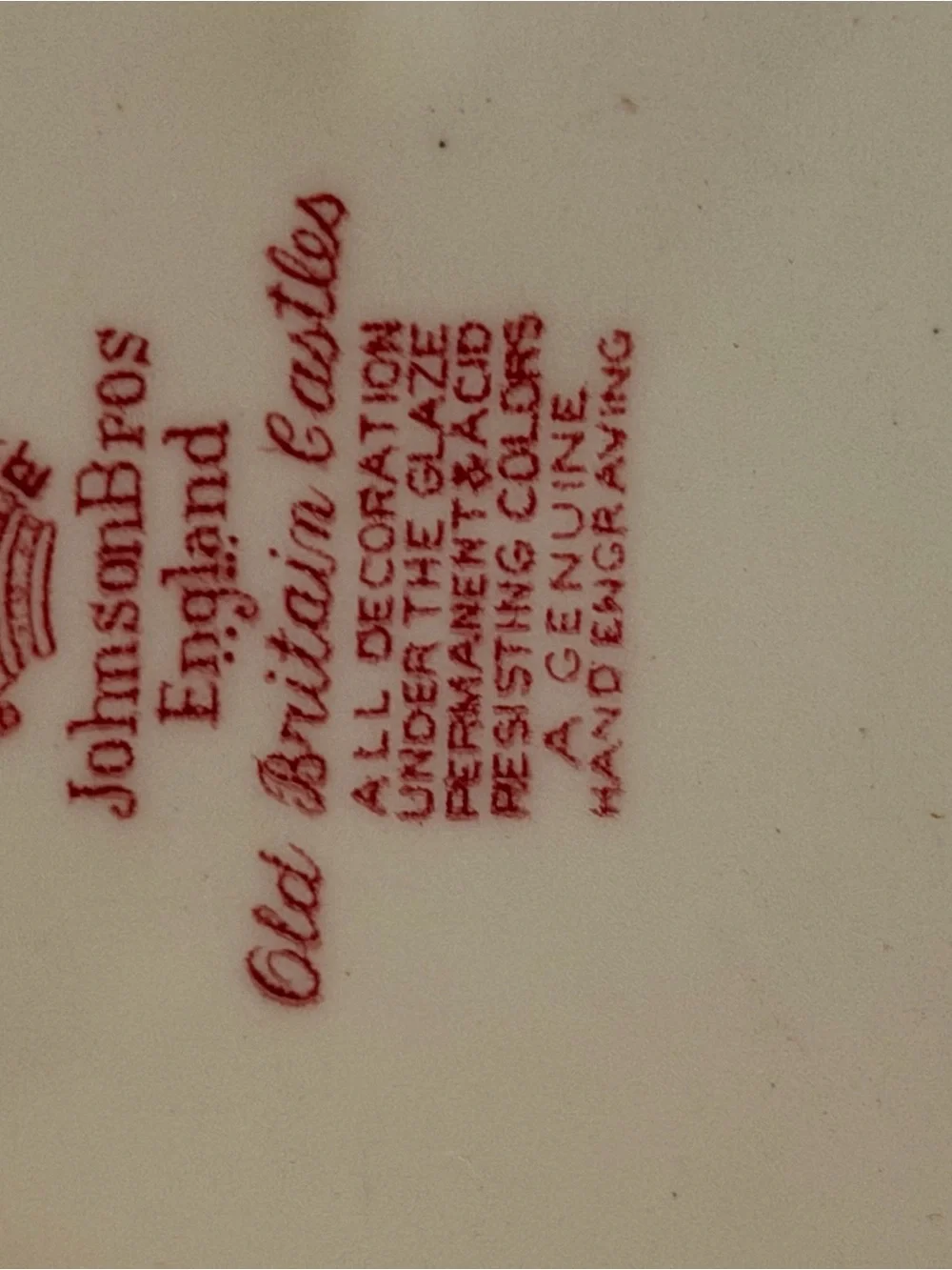 Johnson Brothers Old Britain Castles Blarney Castle Red Plates Set of 2